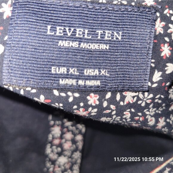 Level Ten Men’s Modern Long Sleeve Button Up Shirt 60s Vibe Cotton XL - Picture 5 of 7